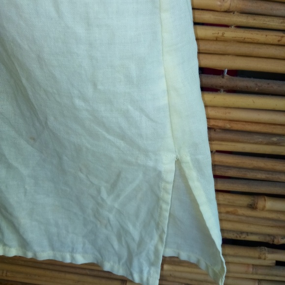 Liberty L Buttercup Yellow Linen Shirt Top - Picture 5 of 5